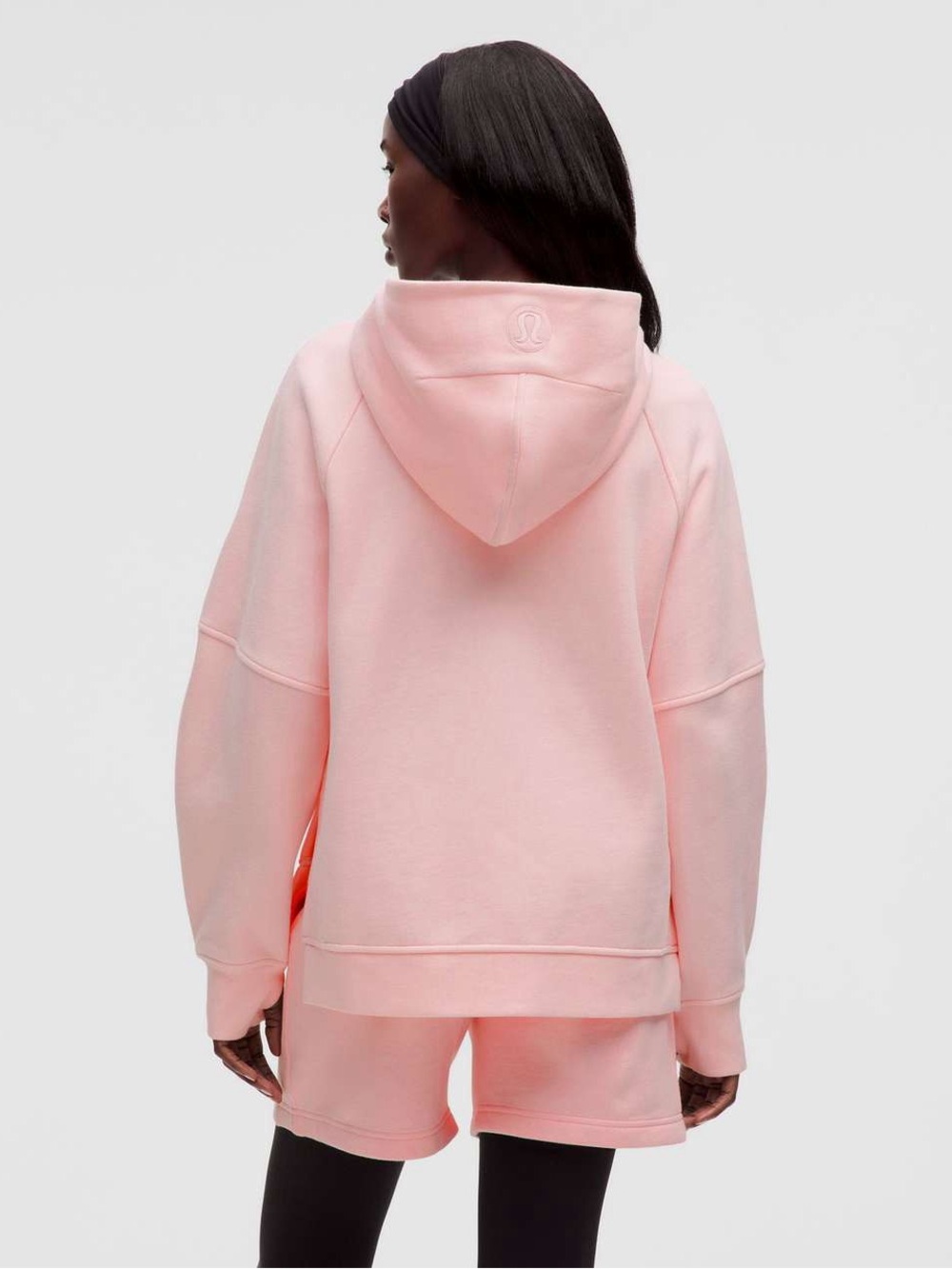 Lululemon Scuba Oversized Side-Slit Hoodie Pink M/L LW3IUIS